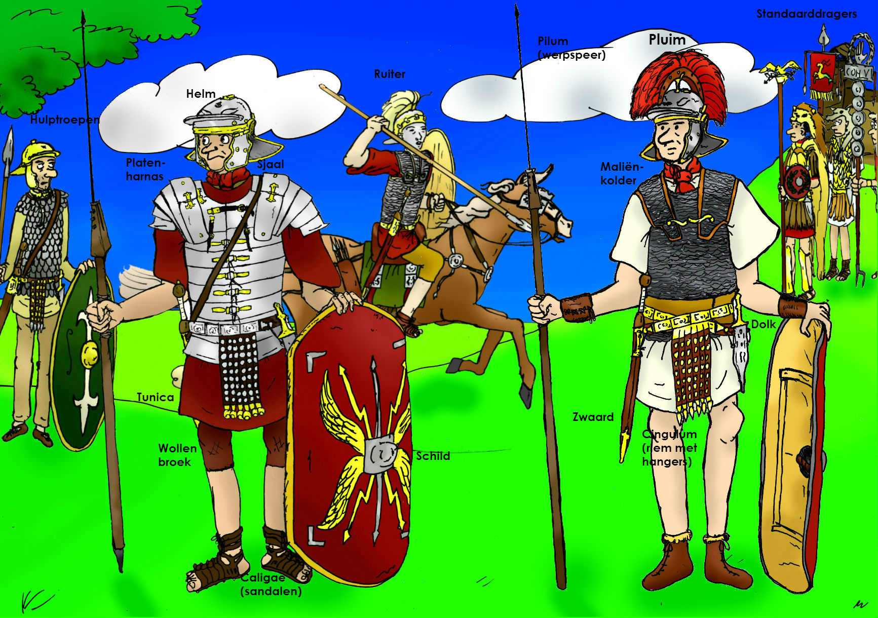 Lift schotel dubbellaag De soldaten – Romeinen.info